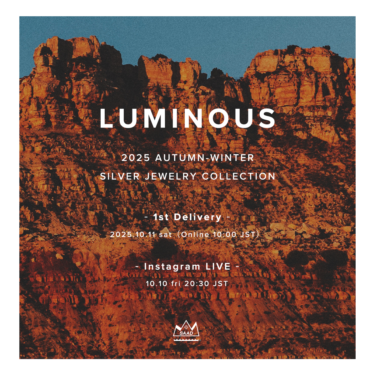 【 LUMINOUS 】2025AW NEW COLLECTION – 10.11 sat リリース＆インスタライブのお知らせ