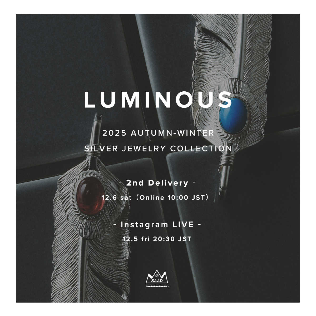 【 LUMINOUS 】2025AW NEW COLLECTION  2nd Delivery – 12.6 sat リリース＆インスタライブのお知らせ