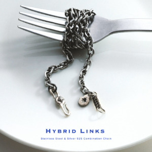 HYBRID LINKS – Stainless Steel & Silver 925 Chain